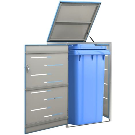 vidaXL Copribidone per Spazzatura Singolo 69x77,5x112,5cm Acciaio Inox
