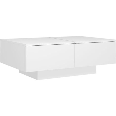 Tavolino da Salotto Bianco 90x60x31 cm in Legno Multistrato vidaXL