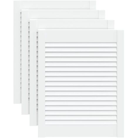 vidaXL Ante a Lamelle 4 pz Bianche 61,5x49,4 cm in Legno di Pino
