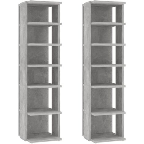 Scarpiere 2 pz Grigio Cemento 27,5x27x102 cm vidaXL