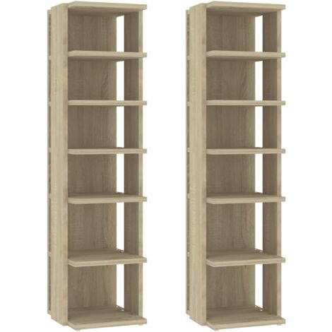 Scarpiere 2 pz Rovere sonoma 27,5x27x102 cm vidaXL