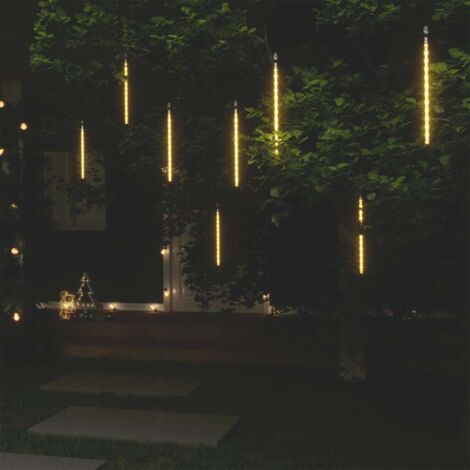 Luci Meteoriche 8 pz 30cm Bianco Caldo 192 LED Interni Esterni vidaXL
