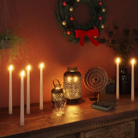 KunSwenn Candele Coniche Senza Fiamma Con Timer Remoto - 2 Pezzi Con Portacandele Scheletro Per Halloween
