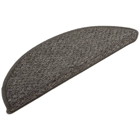 vidaXL Tappeti Adesivi per Scale 15 pz 56x20 cm Nero 