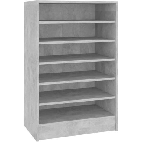Scarpiera Grigio Cemento 60x35x92 cm in Truciolato vidaXL
