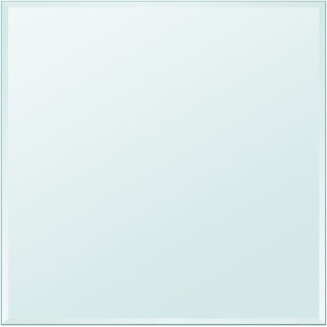 vidaXL Piano Tavolo in Vetro Temperato Quadrato 700x700 mm