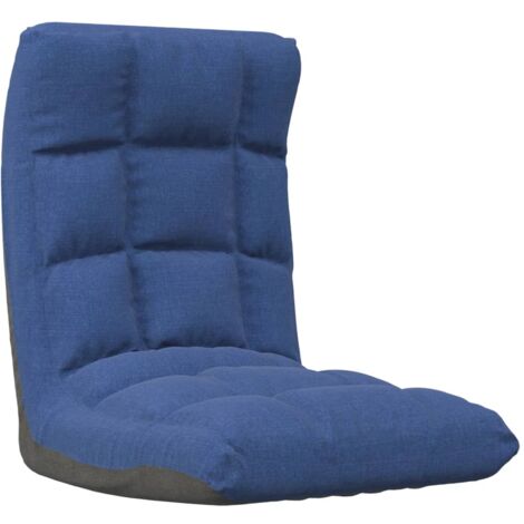vidaXL Sedia a Sdraio da Terra Pieghevole Blu in Tessuto (1/5)