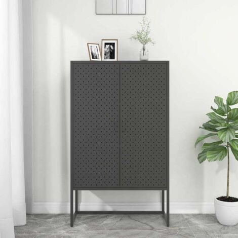 Credenza Alta Antracite 80x35x135 cm in Acciaio vidaXL (1/5)
