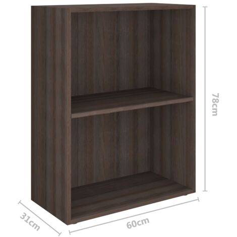 Libreria in Legno Multistrato 60x31x78cm Grigia Rovere Sonoma vidaXL