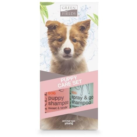 Set Shampoo e Spray per Cani Cuccioli 2x250 ml Greenfields