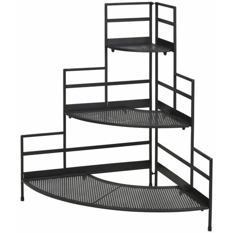 Supporto Per Piante Angolare A 6 Livelli Per 7 Vasi – Scaffale Metallico Per Fiori, Per Balcone, Giardino, Soggiorno E Camera Da Letto - 3