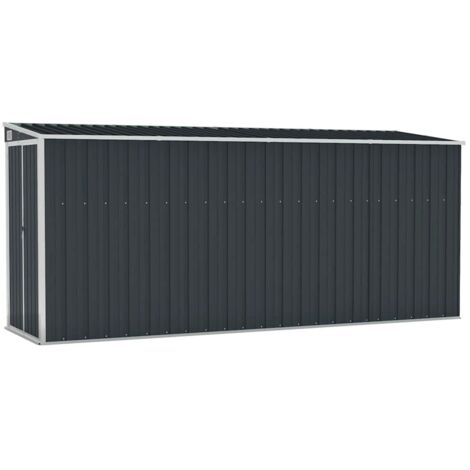 Capanno da Giardino a Parete Antracite 118x382x178 cm Acciaio vidaXL (1/5)