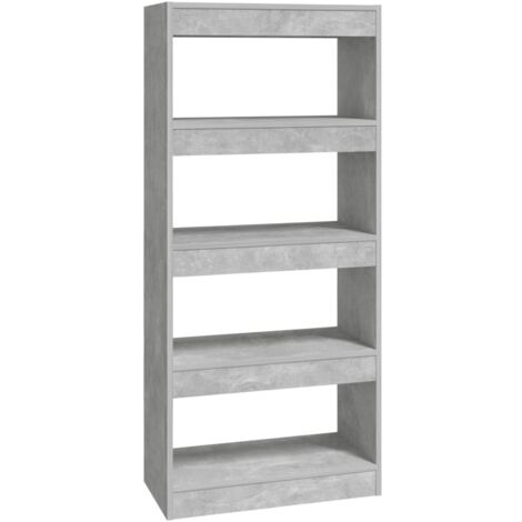 Libreria/Divisorio Grigio Cemento 60x30x135cm Legno Multistrato vidaXL