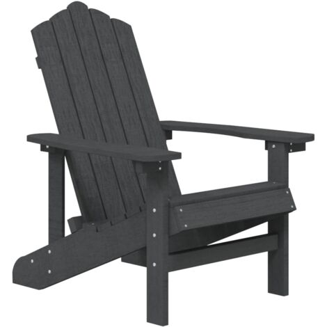 Sedia da Giardino Adirondack Antracite HDPE vidaXL (1/5)