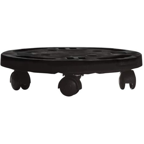 Carrello per Piante con Ruote Diametro 30 cm Nero 170 kg vidaXL (1/5)