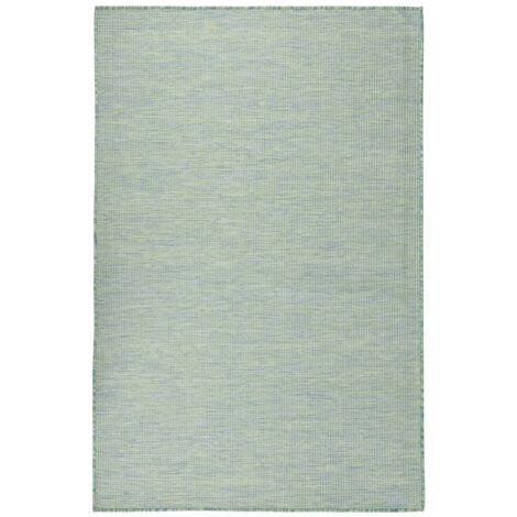 Tappeto da Esterni a Tessitura Piatta 100x200 cm Turchese vidaXL