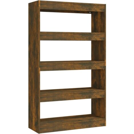 vidaXL Libreria/Divisorio Rovere Fumo 80x30x135 cm in Truciolato