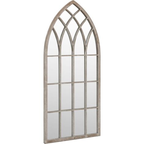 vidaXL Specchio da Giardino Sabbia 100x45 cm in Ferro per Uso Esterno