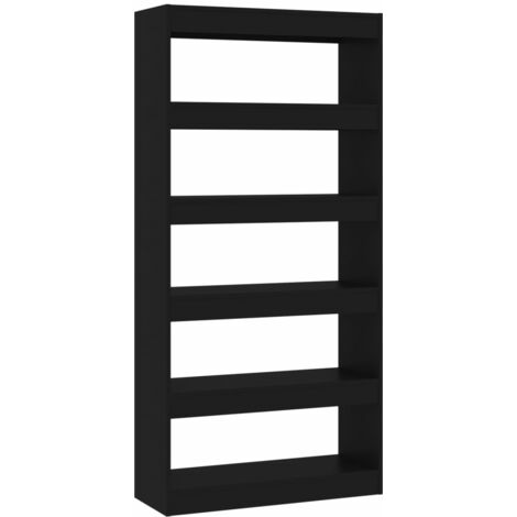 vidaXL Libreria/Divisorio Nero 80x30x166 cm in Truciolato