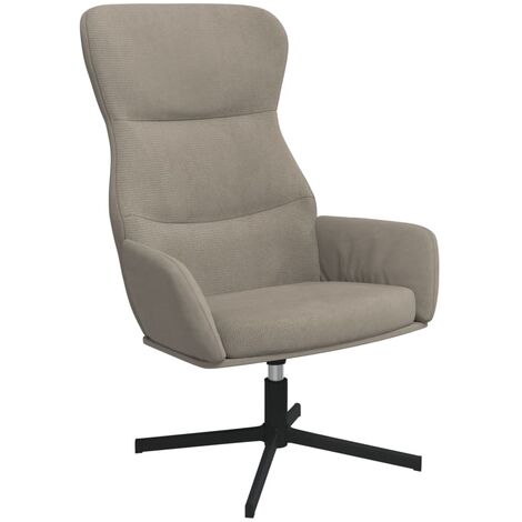 Sedia Relax Grigio Chiaro in Velluto vidaXL (1/5)