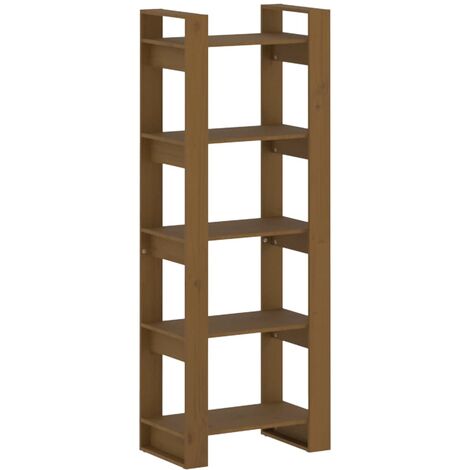 vidaXL Libreria/Divisorio Marrone ambra 60x35x160 cm Legno Massello