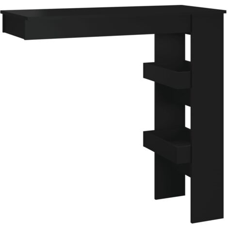 Bancone da Muro Nero 102x45x103,5 cm in Legno Compensato vidaXL