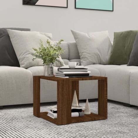 Tavolino Salotto Rovere Marrone 40x40x30cm Legno Ingegnerizzato vidaXL
