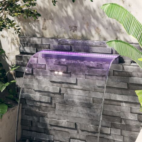 Sfioratore a Cascata con LED RGB Acrilico 90 cm vidaXL