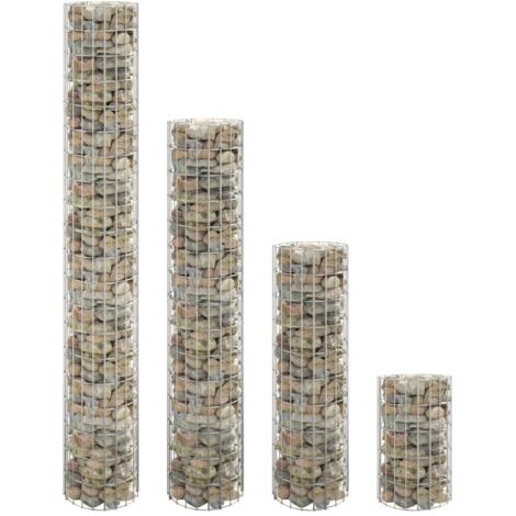 vidaXL Fioriere Rialzate Gabbioni Circolari 4 pz Ø30x50/100/150/200 cm (1/5)