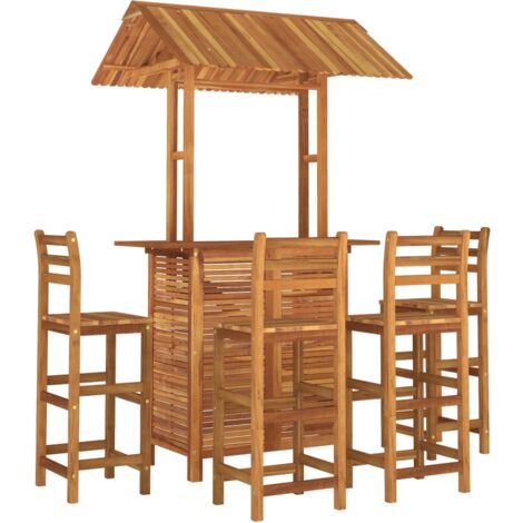 Set da Bar per Giardino 5 pz in Legno Massello di Acacia vidaXL