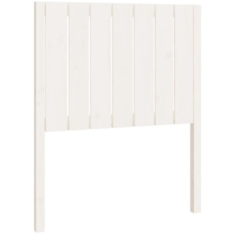 Testiera Letto In Legno Di Pino Massello - Stile Rustico 105x100 Cm Bianco - Foto 5