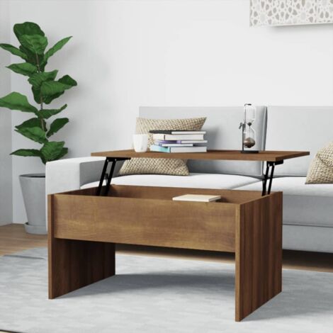 Tavolino Rovere Marrone 80x50,5x41,5 cm in Legno Multistrato vidaXL