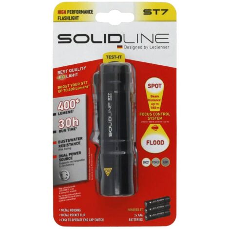 Torcia ST7 con Clip 400 lm SOLIDLINE