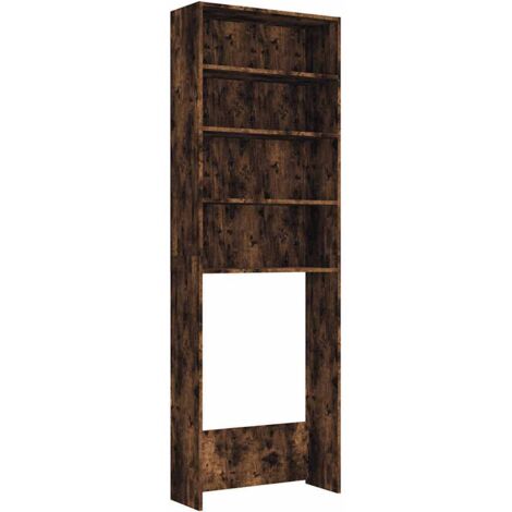 Mobile per Lavatrice Rovere Fumo 64x24x190 cm vidaXL