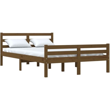 Giroletto Ambra in Legno Massello 135x190 cm Double vidaXL (1/5)