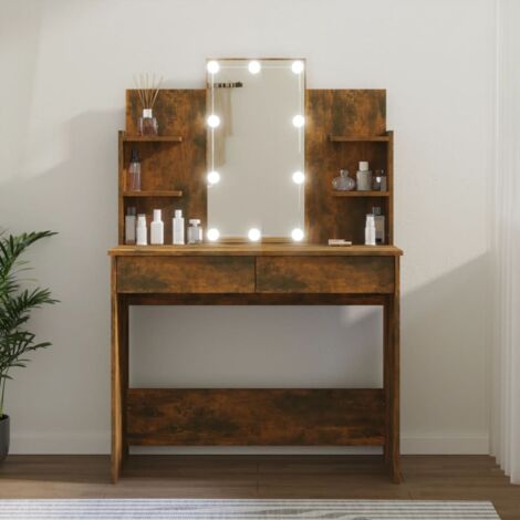 Maison Exclusive - Toeletta con LED Rovere Sonoma 100x40x130 cm | Leroy