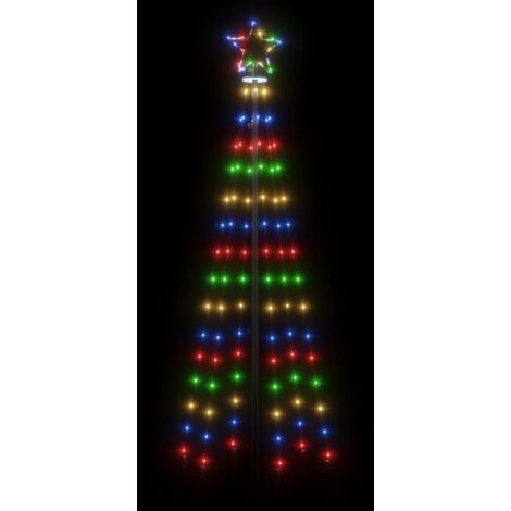 Albero di Natale a Cono Bianco Caldo 108 LED 70x180 cm