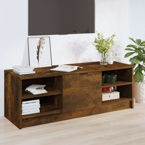 Mobile TV Rovere Fumo 102x35,5x36,5 cm in Legno Multistrato vidaXL (1/5)