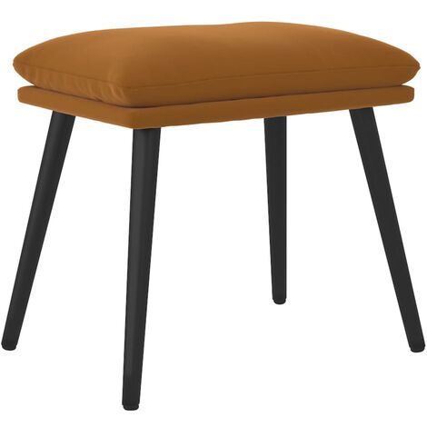 Poggiapiedi Marrone 45x29,5x35 cm in Velluto vidaXL (1/5)