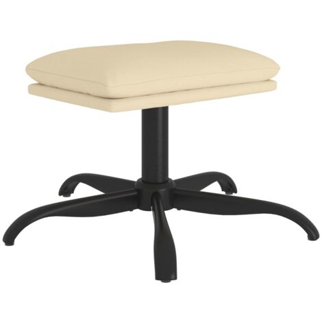 Poggiapiedi Crema 60x60x36 cm in Tessuto vidaXL