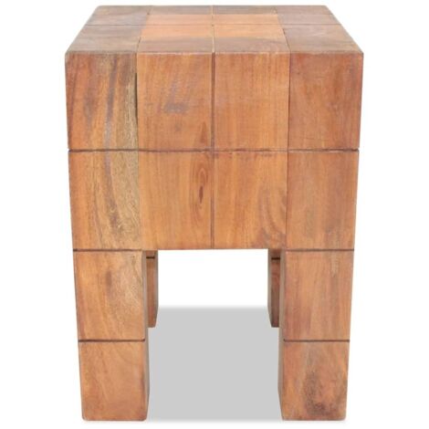 Sgabello in Legno Massello di Mogano vidaXL