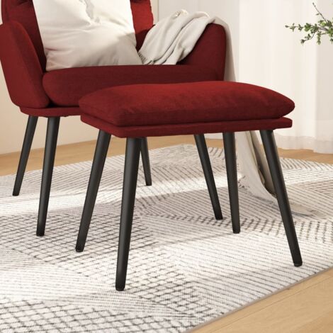 Poggiapiedi Rosso Vino 45x29,5x35 cm in Tessuto vidaXL (1/5)
