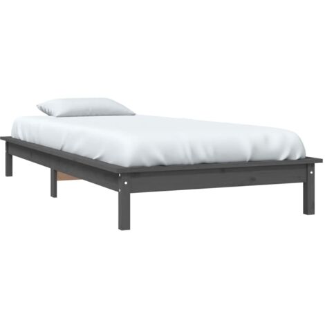 Giroletto Grigio 100x200 cm in Legno Massello di Pino vidaXL (1/5)