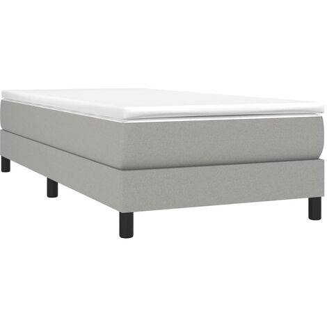 vidaXL Struttura Letto a Rete a Molle Grigio Chiaro 80x200 cm Tessuto