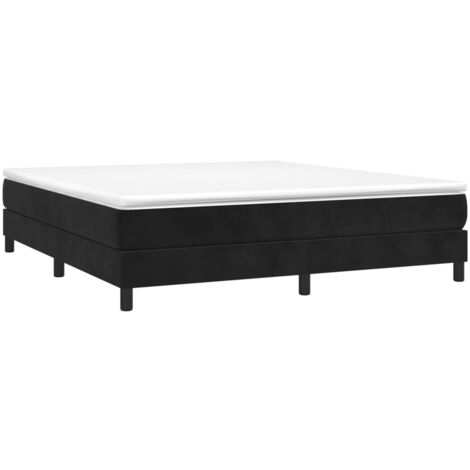 vidaXL Struttura Letto a Rete a Molle Nero 180x200 cm in Velluto