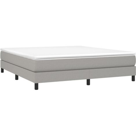 Struttura Letto a Rete a Molle Grigio Chiaro 160x200 cm Tessuto vidaXL