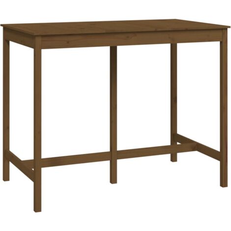vidaXL Tavolo da Bar Ambra 140x80x110 cm in Legno Massello di Pino