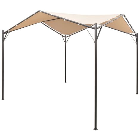 vidaXL Gazebo Padiglione Tenda Tettoia 4x4 m in Acciaio Beige (1/5)