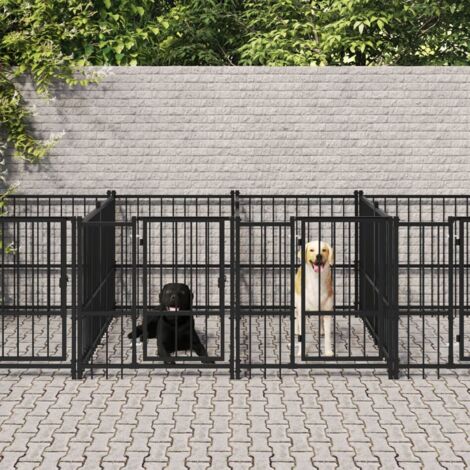 Gabbia per Cani da Esterno in Acciaio 11,26 m² vidaXL