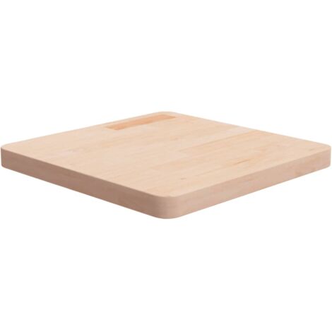 vidaXL Piano Tavolo Quadrato 50x50x4 cm Massello Rovere Non Trattato